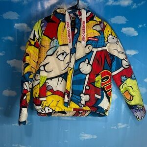 Members Only Multicolor Cartoon Puffer Jacket